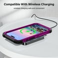 thumbnail image 5 of Allytechgroup Shock-Resistant Hard Shell Rugged Cell Phone Case with Anti-Spy Tempered Glass Screen Protector for Apple iPhone Air, Purple, 5 of 5