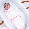 Pink Velcro LollyBanks Baby Swaddle Sack, 100% Cotton, Velcro Closure & Easy Change ...