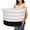 White+Black, variant on Extra Large Cotton Rope Basket 22" x 14"| Toy Basket
