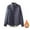 Navy, variant on Men's Solid Color Casual Loose Fleece Lined Shirt Jacket with Button Pockets and Long Sleeves, Turn-Down Collar for Winter Comfort, Ideal for Daily Apparel