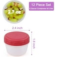 thumbnail image 5 of BZUEPRS 6 Pack Salad Dressing Container to Go - 2.7oz Leak-Proof Small Food Storage Containers with Lids, Reusable Condiment Sauce Cups for Lunch Box, BPA-Free (Multicolor), 5 of 8