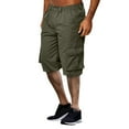 thumbnail image 4 of GHSOHS Cargo Shorts for Men Summer Zipper Fly Casual Shorts Cropped Pants Lightweight Work Long Shorts Big and Tall Cargo Shorts with Multi Pockets,Army Green 3XL, 4 of 7