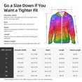 thumbnail image 5 of Kdxio Colorful Glitter Print Women Men Sun Protection UPF 50+ Jackets Zip Up Long Sleeve Hoodie Hiking Lightweight with Pockets, 5 of 7