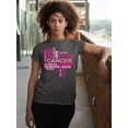 thumbnail image 3 of Love Faith Fight Breast Cancer Awareness Support Family Friends Run Walk Marathon Women's T-shirt, XL, Charcoal, 3 of 5