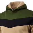 thumbnail image 6 of Patchwork Hoodie Men's Fall Winter Colorblock Drawstring Hoodie with Thick Plush Long Sleeves Big Pocket Retro Thin Loose Wear Sport Top Men Hooded, 6 of 7