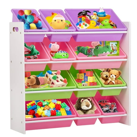 Kids Toy Storage Organizer With Plastic Bins Box Shelf Drawer