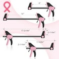 thumbnail image 2 of WORKPRO One-Handed Bar Clamps Set, 6-Pack (4PC 6" & 2PC 12"), Light-Duty Quick-Change F Clamps with 150 lbs Load Limit, Pink Ribbon, 2 of 6
