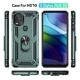 thumbnail image 7 of Allytech Kickstand Case for Moto G Stylus 5G 6.8-Inch, Military Grade Protection Ring Stand Holder Compatible with Car Mount Bumper Defender Case Cover for Motorola G Stylus 5G - Darkgreen, 7 of 7