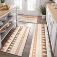 thumbnail image 2 of Soft Colored Geometric Pattern Kitchen Rugs Sets Of 3,Kitchen Runner Rugs Non Skid Washable,Decorative Kitchen Floor Mats for Kitchen,Sink,Laundry,17"x30"+ 17"x47" + 17"x59", 2 of 6