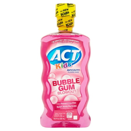 ACT Kids Bubble Gum Blowout Anticavity Fluoride Rinse, 16.9oz