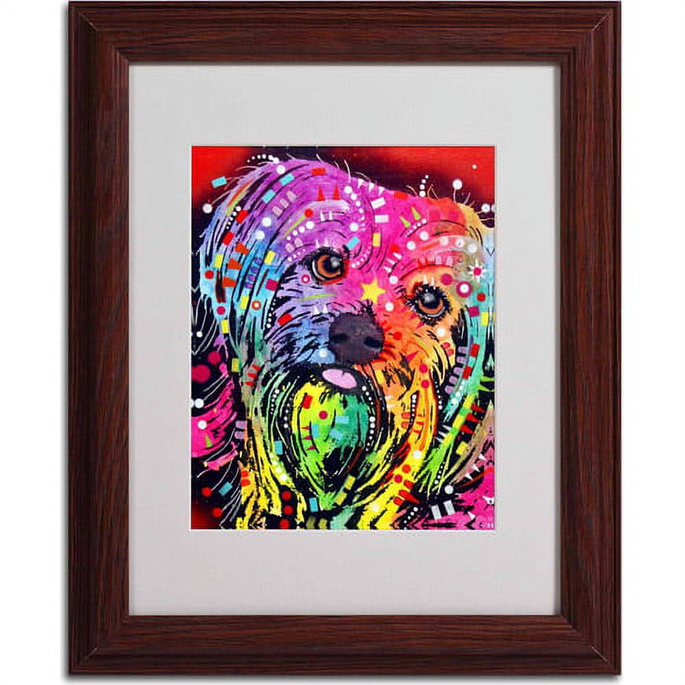 Trademark Fine Art "Yorkie" Canvas Art by Dean Russo, Wood Frame