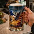 thumbnail image 6 of 250th Anniversary USA Beer Mug with Handle and Gift Box,4th of July Patriotic Commemorative Glass with Eagle,Bell & Statue of Liberty Design,1776-2026 Independence Day Father's Day Gift, Bar Decor, 6 of 9