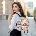 thumbnail image 6 of FORMRS Mini Backpack Purse for Women Travel Daypack Casual Shoulder Bag, White Mushroom, 6 of 7