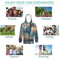 thumbnail image 5 of Sikiie Forest Lake White Horse Youth Hoodie Sweatshirt Pullover Hooded Classic Casual Essentials Hoodiefor Boys Girls Kids -Medium, 5 of 6