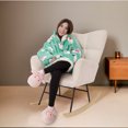 thumbnail image 2 of Sudadera Cobija con Capucha Afelpada Oversize Hoodie con Forro Polar Manta Extrasuave y Calida Mangas Largas para Niño y Niña Turquesa Llama Gaon, 2 of 5