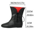 thumbnail image 4 of Wide Calf Boots for Women Side Lace up Flats Casual Soft Leather Short Booties Round Toe Mid Calf Boots, 4 of 4