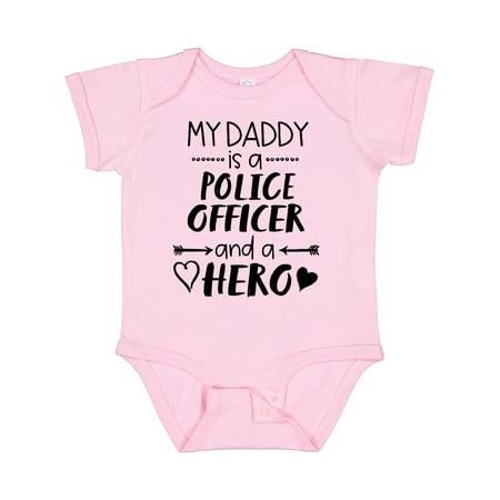 

Inktastic My Daddy is a Police Officer and a Hero Gift Baby Boy or Baby Girl Bodysuit
