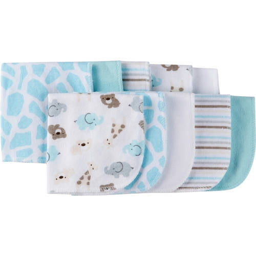 Gerber Baby Boy or Girl Unisex Terry Printed Washcloths, 10Pack
