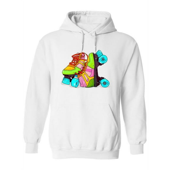 Retro Roller Skates. Hoodie Women -Image by Shutterstock, Female XX-Large