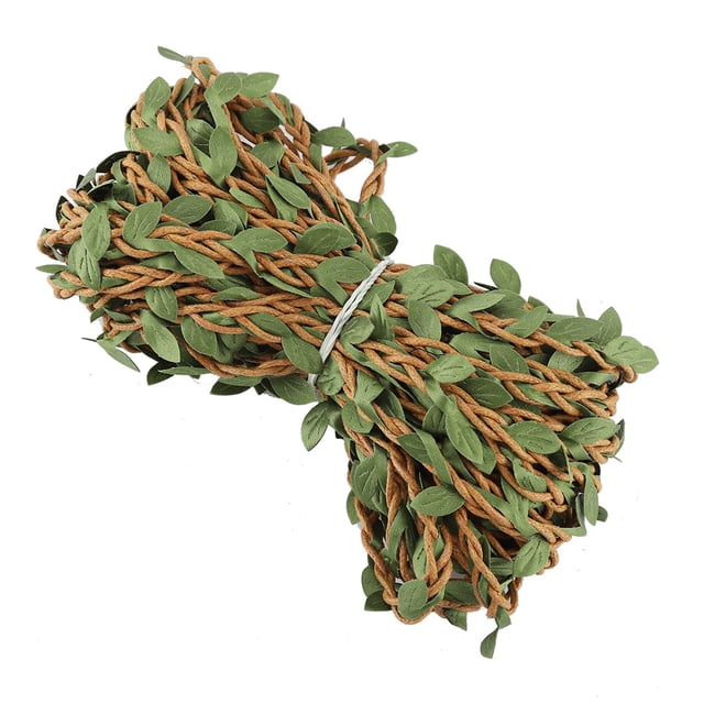 Gift Box Decoration,10m Simulation Leaves Mixed Leaves Hemp Rope Simulation Leaves Rope Revolutionary Design