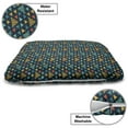 thumbnail image 3 of Geometric Pet Bed, Illustration of Repetitive Irregularly Triangular Shaped Motifs, Resistant Pad for Dogs and Cats Cushion with Removable Cover, 24" x 39", Dark Teal and Multicolor, by Ambesonne, 3 of 4