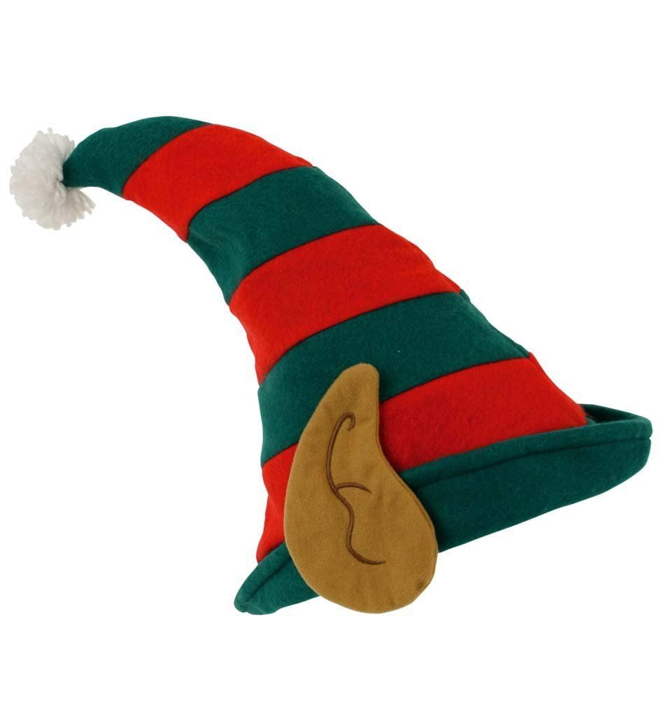 Elf Hat With Pixie Ears Xmas Christmas Santa Fancy Dress Costume Accessories UK 