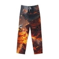 thumbnail image 2 of Vsdgher Western Fire Cowboy Print Mens Pajama Pants Sleep & Lounge Pants, PJ Bottoms With elastic waistb and Pockets, 2 of 5