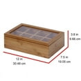 thumbnail image 6 of Oceanstar Bamboo Tea Box, Natural, 12 in. L x 7.5 in. W x 3.8 in. H, TB1323, 6 of 9