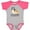 Baseball Heather and Hot Pink, variant on Inktastic I Love My Grandma Loves Me Cat Boys or Girls Baby Bodysuit