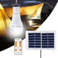 thumbnail image 1 of 5 Modo 25 COB LED Luz solar Lámpara de bombilla recargable USB (9W Control remoto, 1 of 6