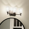 thumbnail image 3 of 45574BK Kichler Lighting Shailene - 3 Light Bath Vanity Approved for Damp Locations - with Transitional inspirations - 8.25 inches tall by 21 inches, 3 of 10