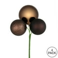 thumbnail image 2 of Vickerman 18" Chocolate Ball Ornament Christmas Pick, 4 per set, 2 of 2