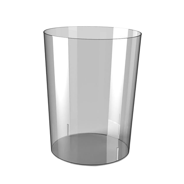 Papelera transparente redonda minimalista, contenedor de basura, cubo de basura para Gris L