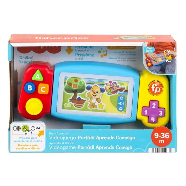 VIDEOJUEGO DE BEBE FISHER PRICE RIE Y APRENDE VIDEOJUEGO PORTATIL APRENDE CONMIGO
