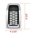 thumbnail image 3 of Kit 7pcs For 2014-2018 Jeep Cherokee 4-Door Black Mesh Grille Grill Cover Chrome Moulding Trim Insert, 3 of 8