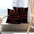 thumbnail image 6 of LALILO Throw Pillow Covers Polka Dot Alphabet Red Alphabet White Cushion Cover 18" x 18", 2 Pack, 6 of 6
