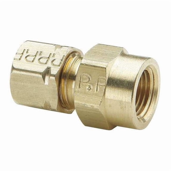 Parker 1/4" Compression x FNPT Brass Connector 10PK 66CA-4-4