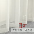 thumbnail image 5 of OVZME 2 Panels Solid Color Ivory Sheer Curtains 96" Length, Elegant Window Voile Panels/Draperies/Treatment for Living Room & Sliding Glass Door & Wedding, 2 Panels = 84" W, Each 42W x 96L in, 5 of 5