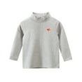 thumbnail image 2 of Swuxness Toddler Casual Long Sleeve T-shirts, Toddler Fall Tops, Kids Print High Neck Loose Base Layer Top for Boys and Girls Gray, 4-6 Years, 2 of 3