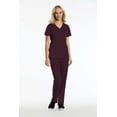 thumbnail image 1 of Elements EL9925 Women's Four Way Stretch Scrub Set Wine 3X-Large, 1 of 2