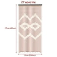 thumbnail image 5 of Dwellnix Bamboo Wood Beaded Curtains for Doorways 27 Strands - Polyester Cotton Bohemian Door Beads Window Decor, Natural Light Enhancer, 5 of 11