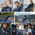 thumbnail image 5 of Navy Blue Marble Cooling Blanket, Lightweight Breathable Summer Throw Blanket with Double Sided Cold Effect, Modern Contemporary Art Picnic Beach Blankets Bed Sheet for Hot Sleepers 40"x60", 5 of 8