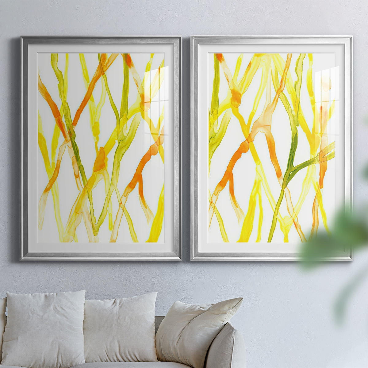 Wexford Home Runnel III Premium Framed Print, 22.5" x 30.5" - Ready to Hang, Silver (Set of 2)
