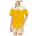 thumbnail image 1 of Boy's Casual Shirt With Beer Pattern Suitable For Daily Wear. Comfortable Short Sleeved Shirt Suitable For Children 3 To 13. Perfect For Clothing Combinations In Spring And Summer, 1 of 2