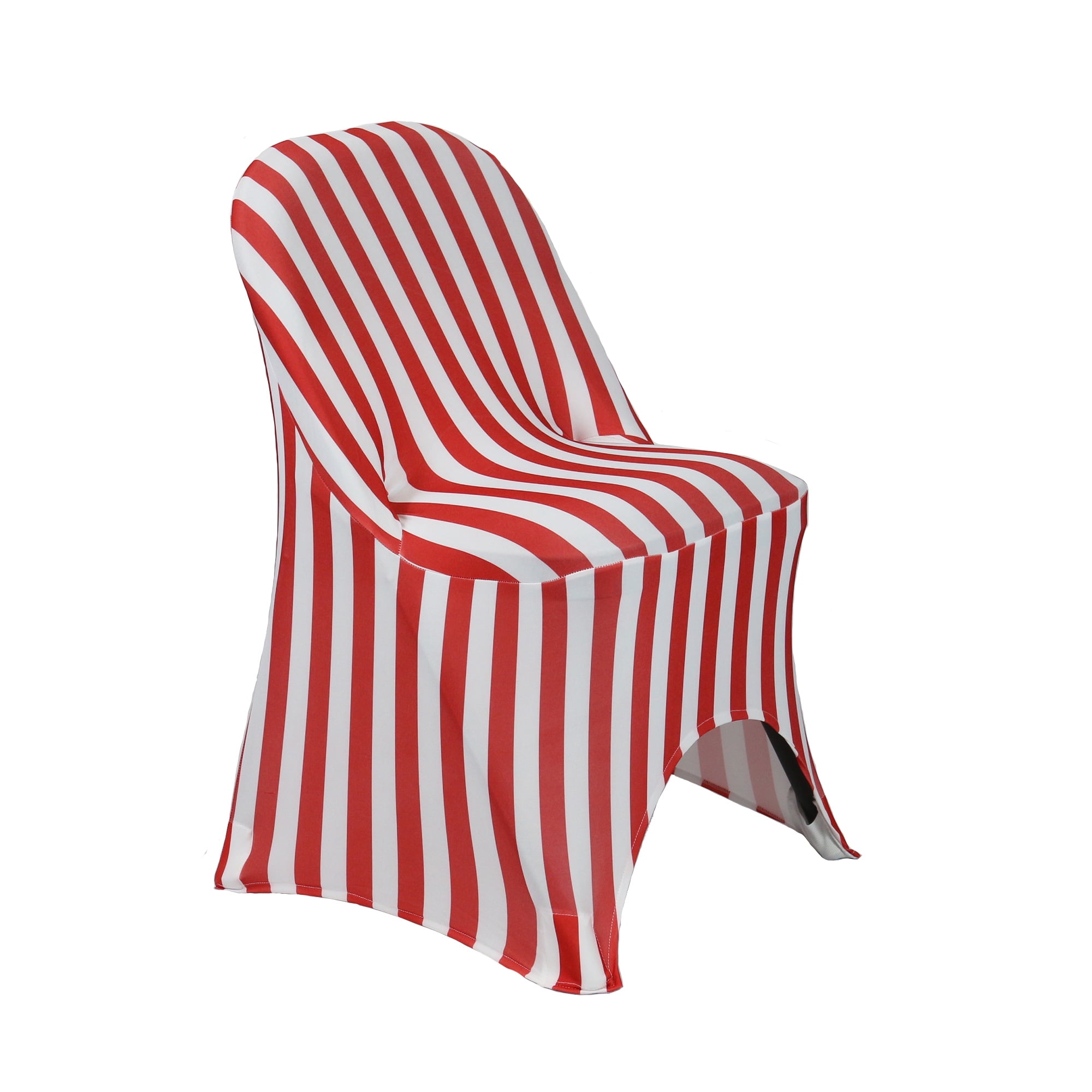 Your Chair Covers Stretch Spandex Folding Chair Covers Striped Red