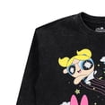 thumbnail image 4 of Powerpuff Girls Women's Sweatshirt, Graphic Print Powerpuff Girls Sweatshirt Black Wash - L, 4 of 6