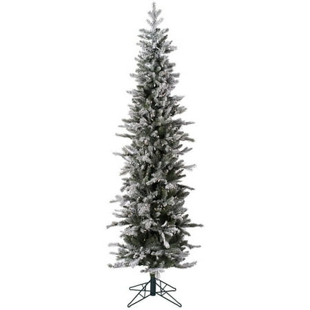 White Glitter Tree Vickerman 7' Frosted Glitter Tannenbaum Pine Artificial Christmas Tree with 300 Clear Lights ()