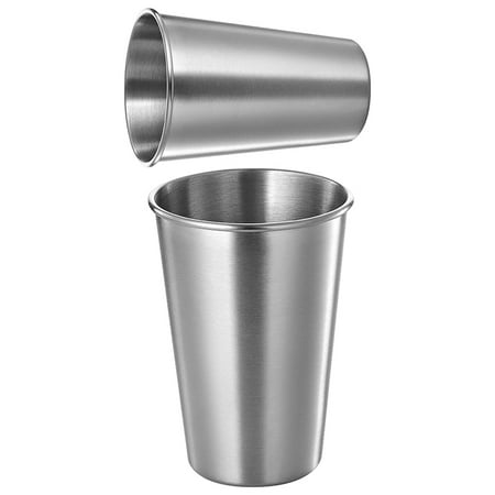

KHBUAB Small Stainless Steel Cup General Users 2Pcs 3.2X3.2X4In