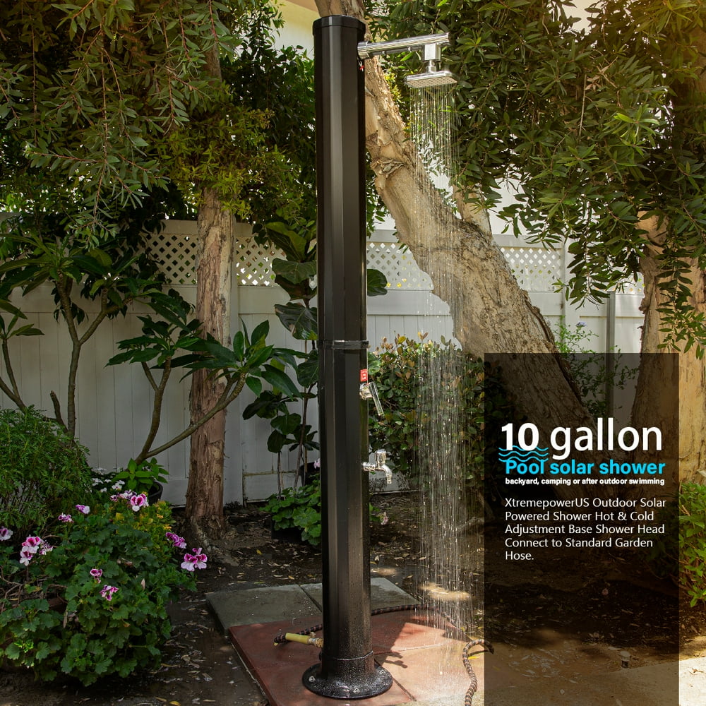 Outdoor Solar Heated Shower with Shower Head Poolside Beach Pool Spa