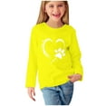thumbnail image 2 of KkSLirnhs Girls Shirts Long Sleeve Graphic 13 Years Girls Long Sleeve Spring 2025 Shirts Cute CrewNecks Tops Dressy Casual Blouses Clothes Yellow, 2 of 4